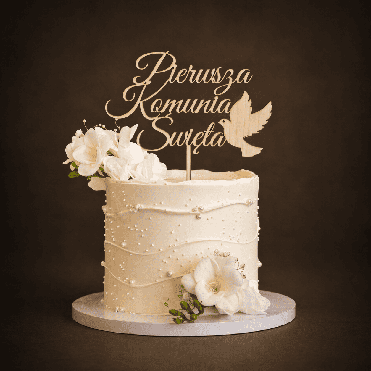 Tort komunijny wykonany przez Cukiernię Wasiakowie